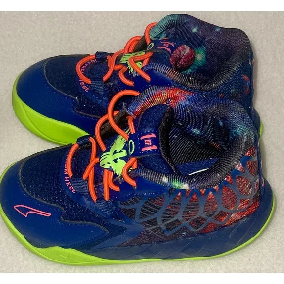 Puma MB 1 Galaxy AC MELO Basketball Shoes 385730 07 Kids Size 8C - Picture 3 of 7